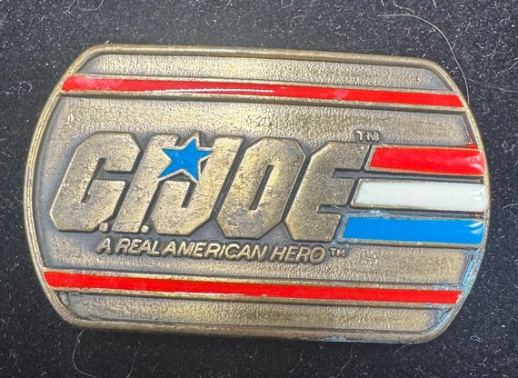 Vintage G.I. Joe "A Real American Hero" belt buckle from 1987