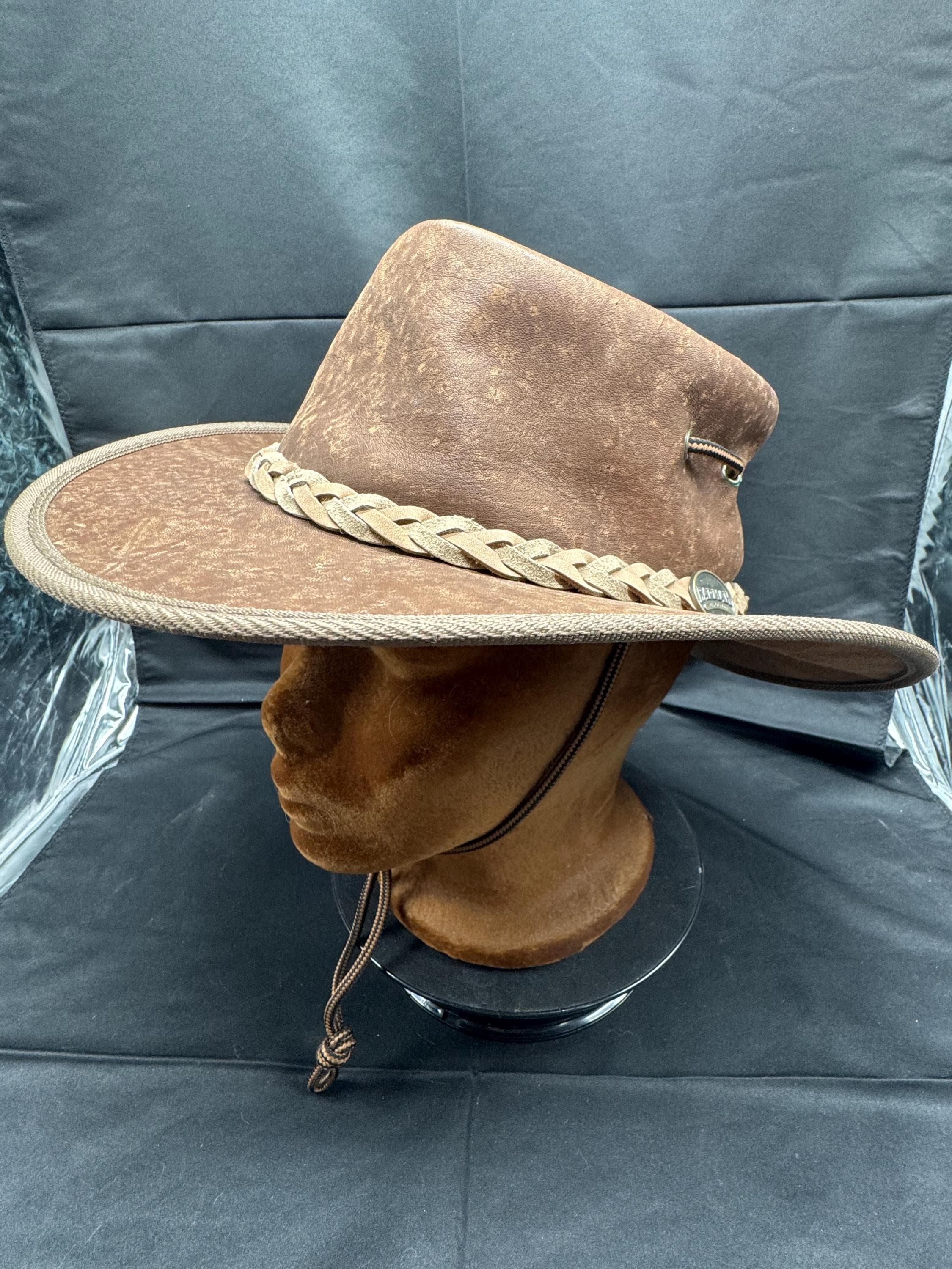 アンティーク SAMPSON HANBURY'S ALE 　カーバッチ Vintage Barmah Squashy Hat-in-a-bag Kangaroo Leather Size Large - Etsy
