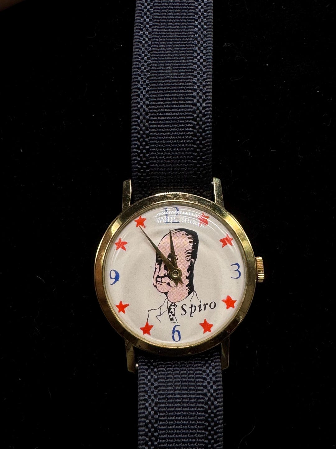 Spiro Agnew 腕時計 クォーツ ヴィンテージ オールド 超レア Vintage SPIRO AGNEW 1960's Retro Political Men's Watch Not Tested
