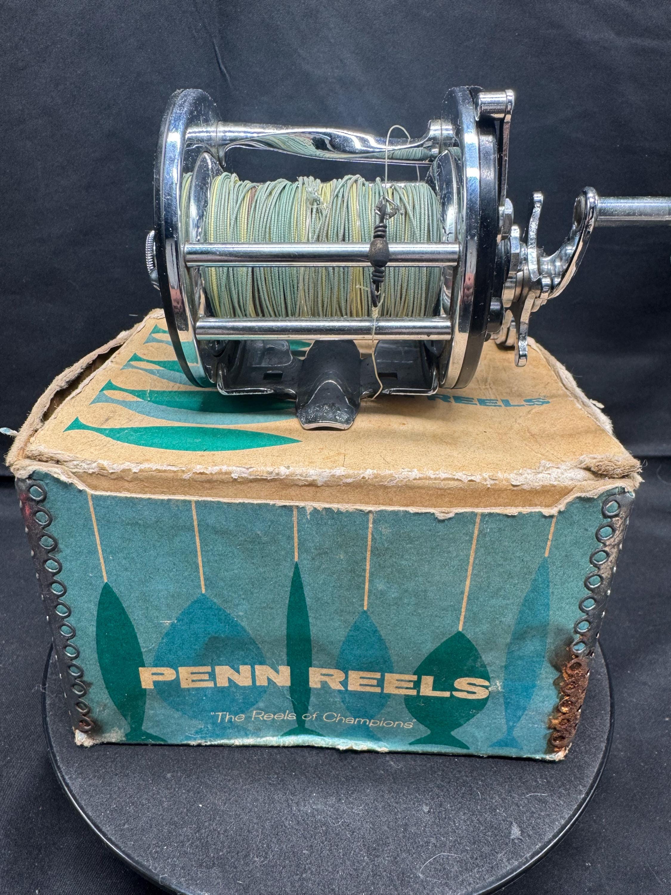 Vintage Penn 350 Leveline Star Drag Free Spool Action Fishing Reel