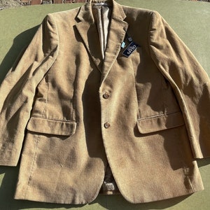 Vintage Chaps Tan Corduroy Sports Coat Blazer size 40 reg. New with Tags