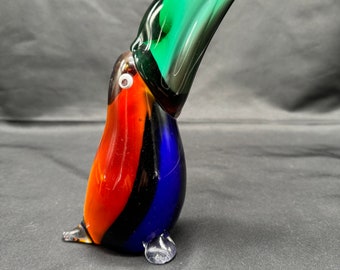 Vintage Murano-Type Art Glass Toucan Bird