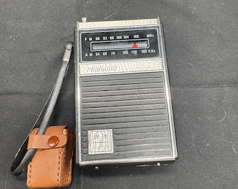 ソニー 3F-61 FM/AM 9トランジスタポケットラジオ アンテナ付き レザー