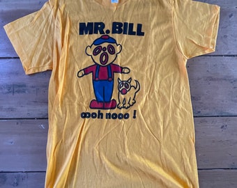 vintage Single Stitch 1970's Saturday Night Live « Ohh No ! C’est M. Bill » T-Shirt Taille Moyenne 38-40 s’il vous plaît voir les mesures