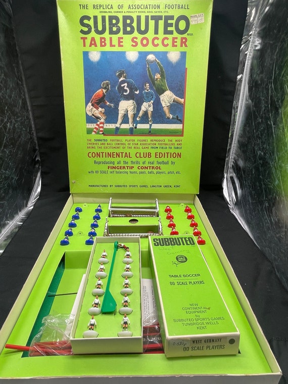 Vintage Early 1970s Continental Club Edition Subbuteo Table Soccer Game.  Includes Rare West Germany Team Addition. 