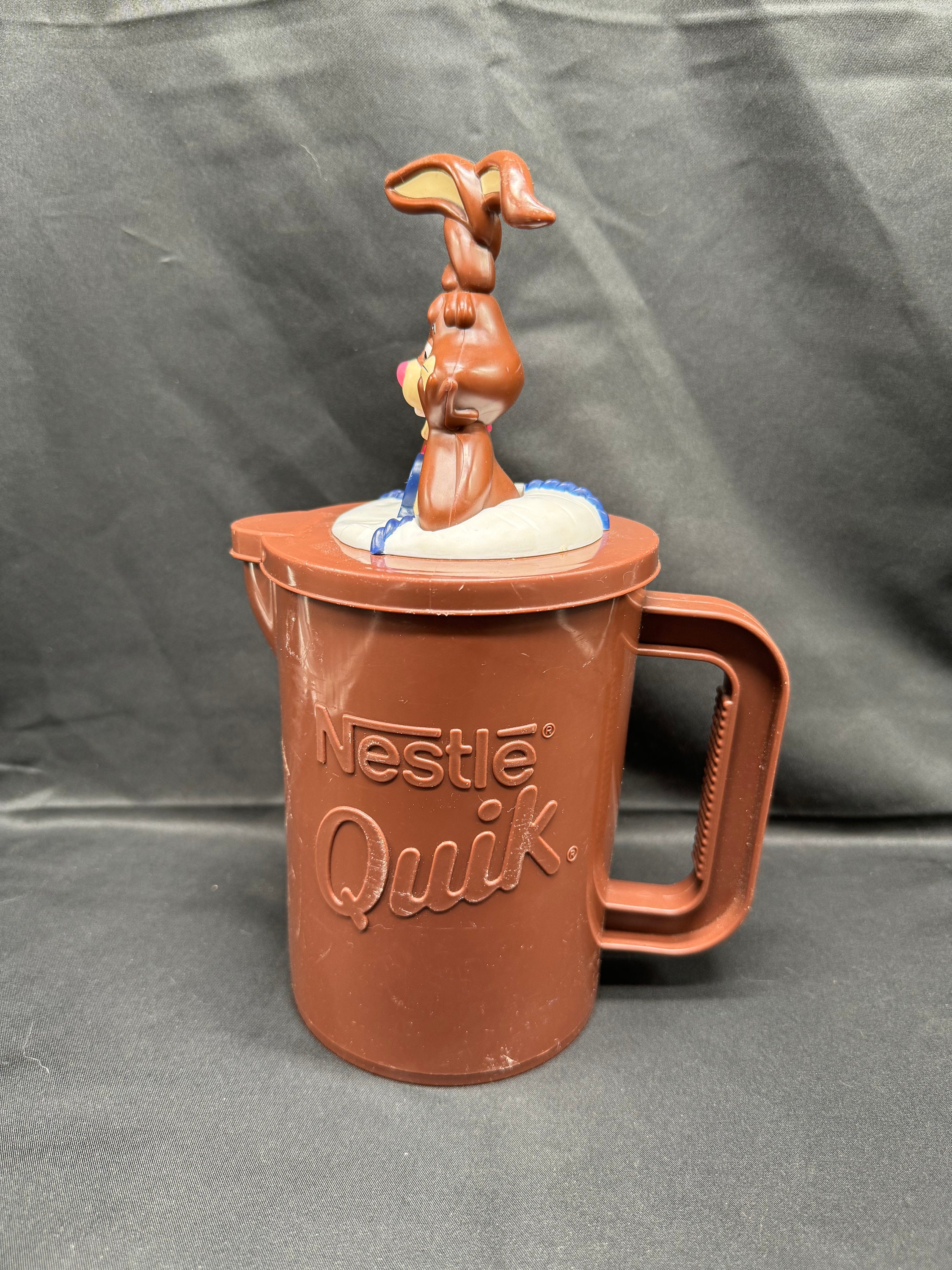Vintage Nestle Quik Nesquik Bunny Brown Plastic Chocolate Milk