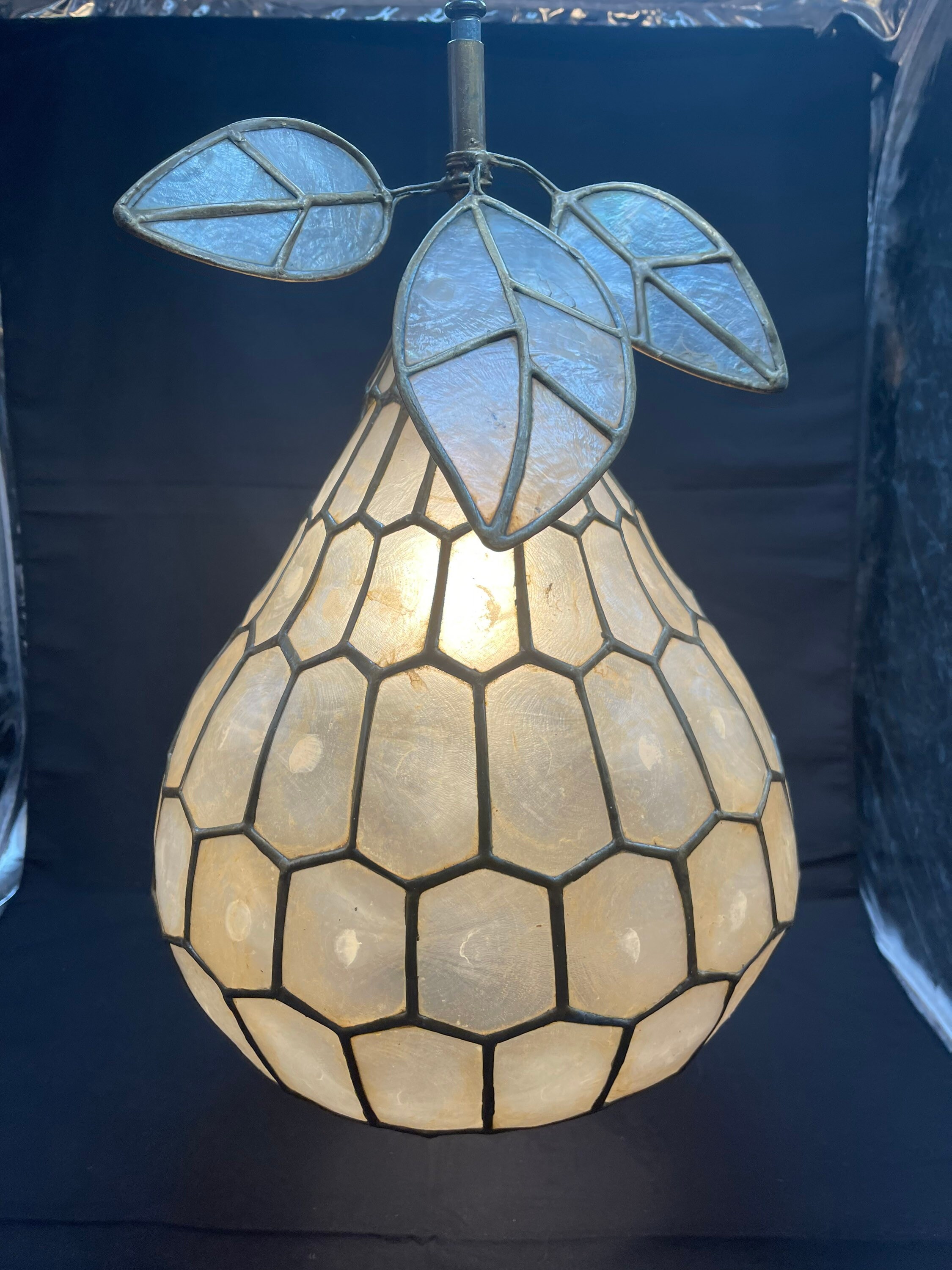 Capiz shell lamp deals vintage