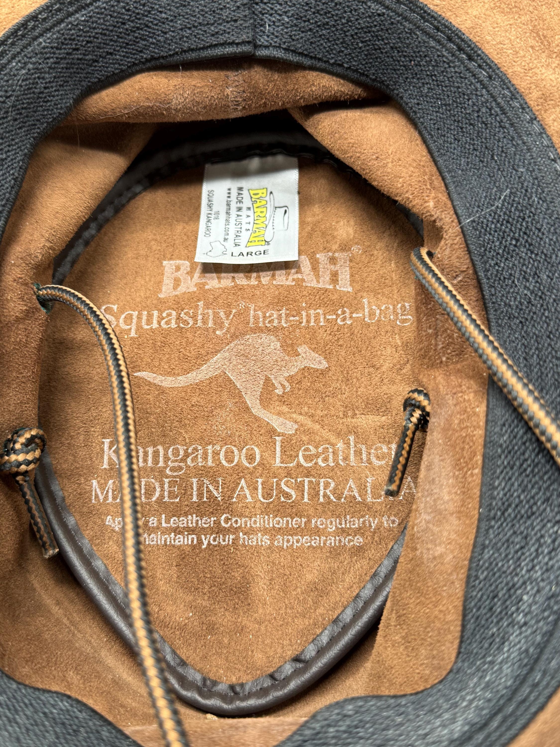 Vintage Barmah Squashy Hat-in-a-bag Kangaroo Leather Size Large - Etsy