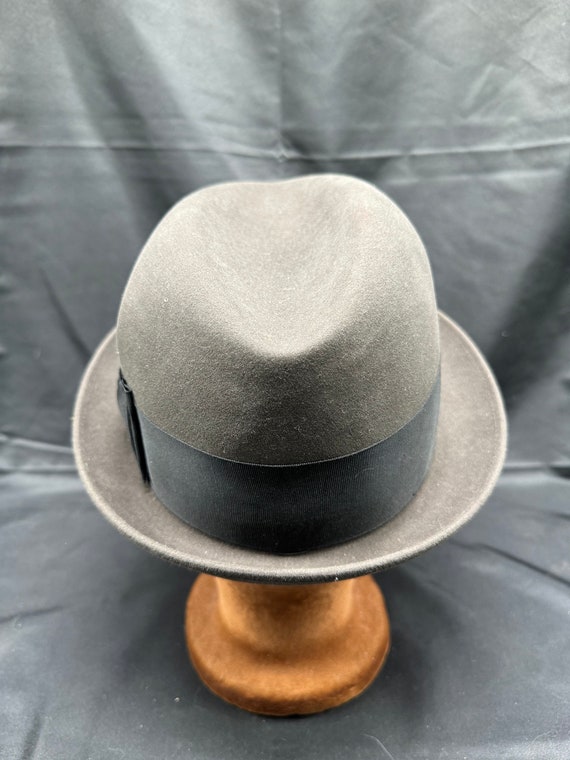 Vintage Grey Wool Dobb's Fifth Ave Fedora Hat siz… - image 5