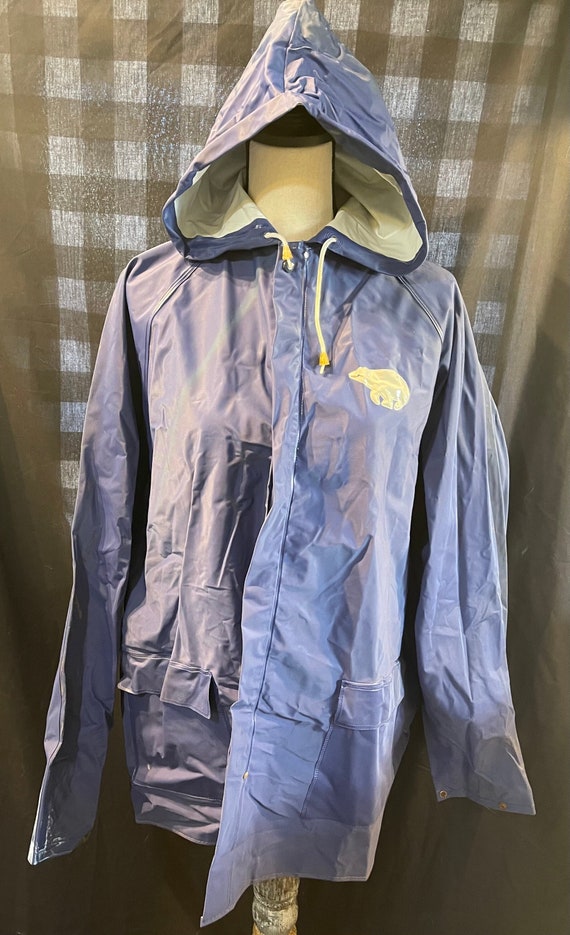 1980s blue raincoat - Gem