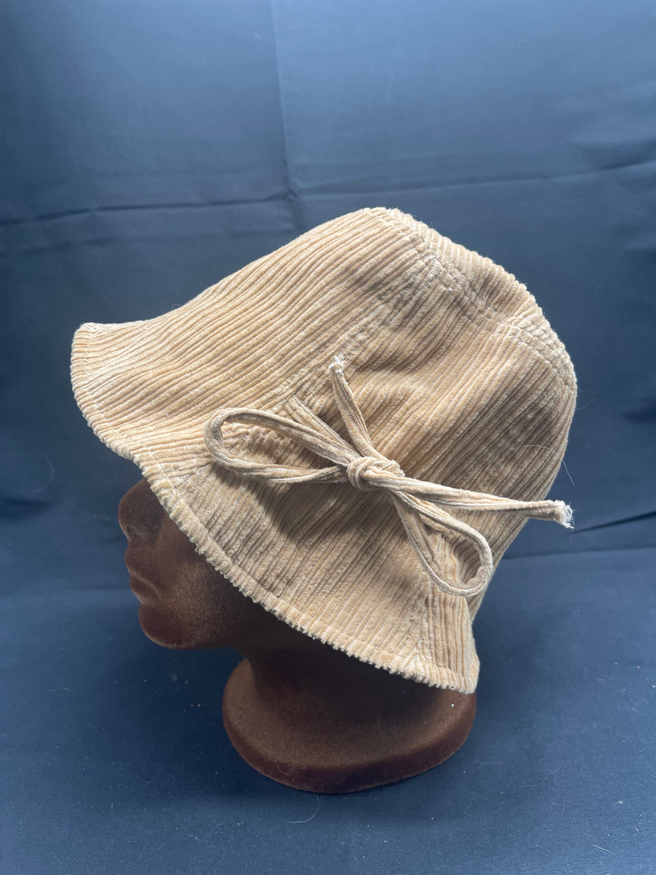 Vintage Reversible Suede and Corduroy Bucket Hat - Etsy display picture 3
