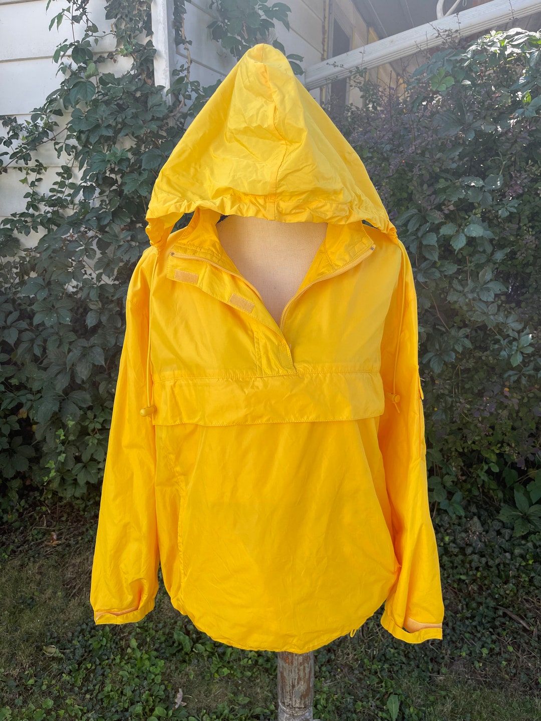 Vintage Yellow Lauren Ralph Lauren Windbreaker Jacket Size Medium