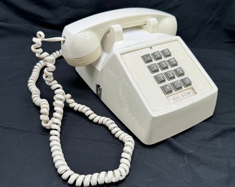 vintage 1989 North Supply Company, téléphone de bureau blanc Premier modèle 2500