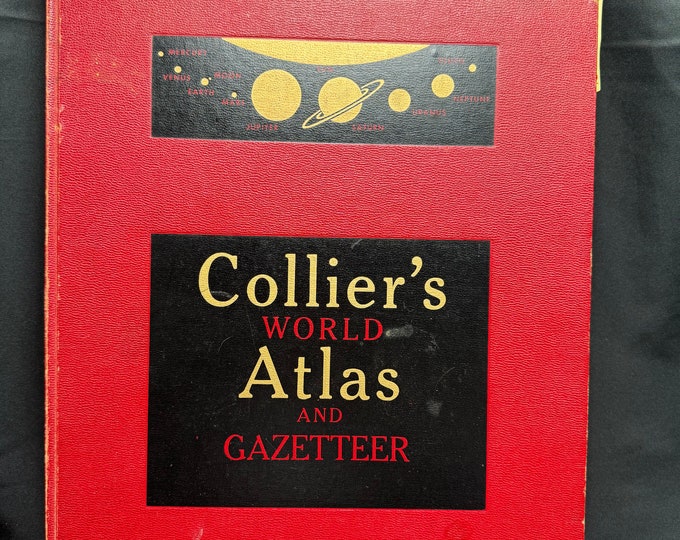 Vintage 1958 Collier’s World Gazetteer and Atlas Hardcover Book Etsy
