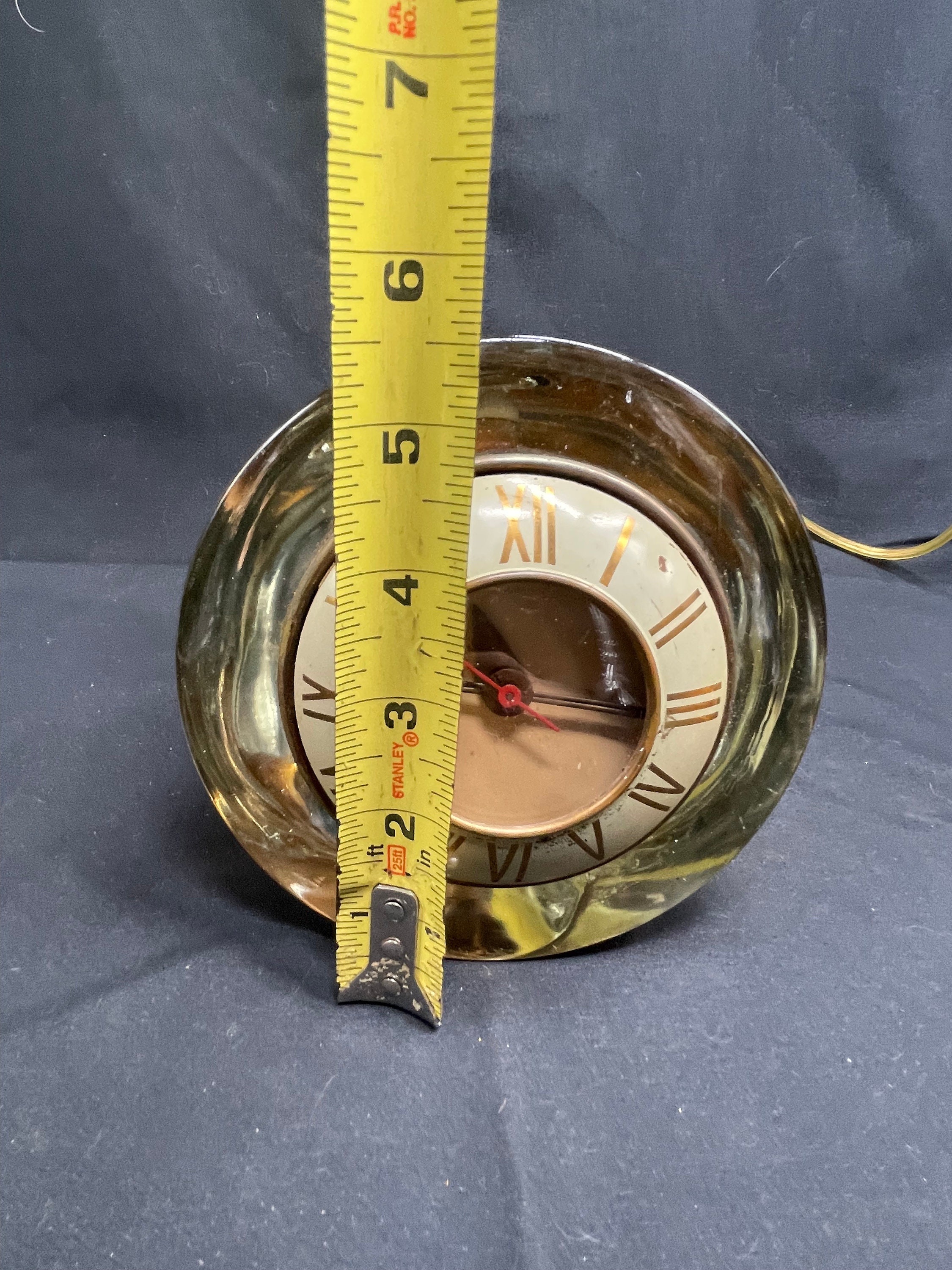 Vintage TELECHRON Art Deco Gold Mercury Ball Glass Electric Clock Not