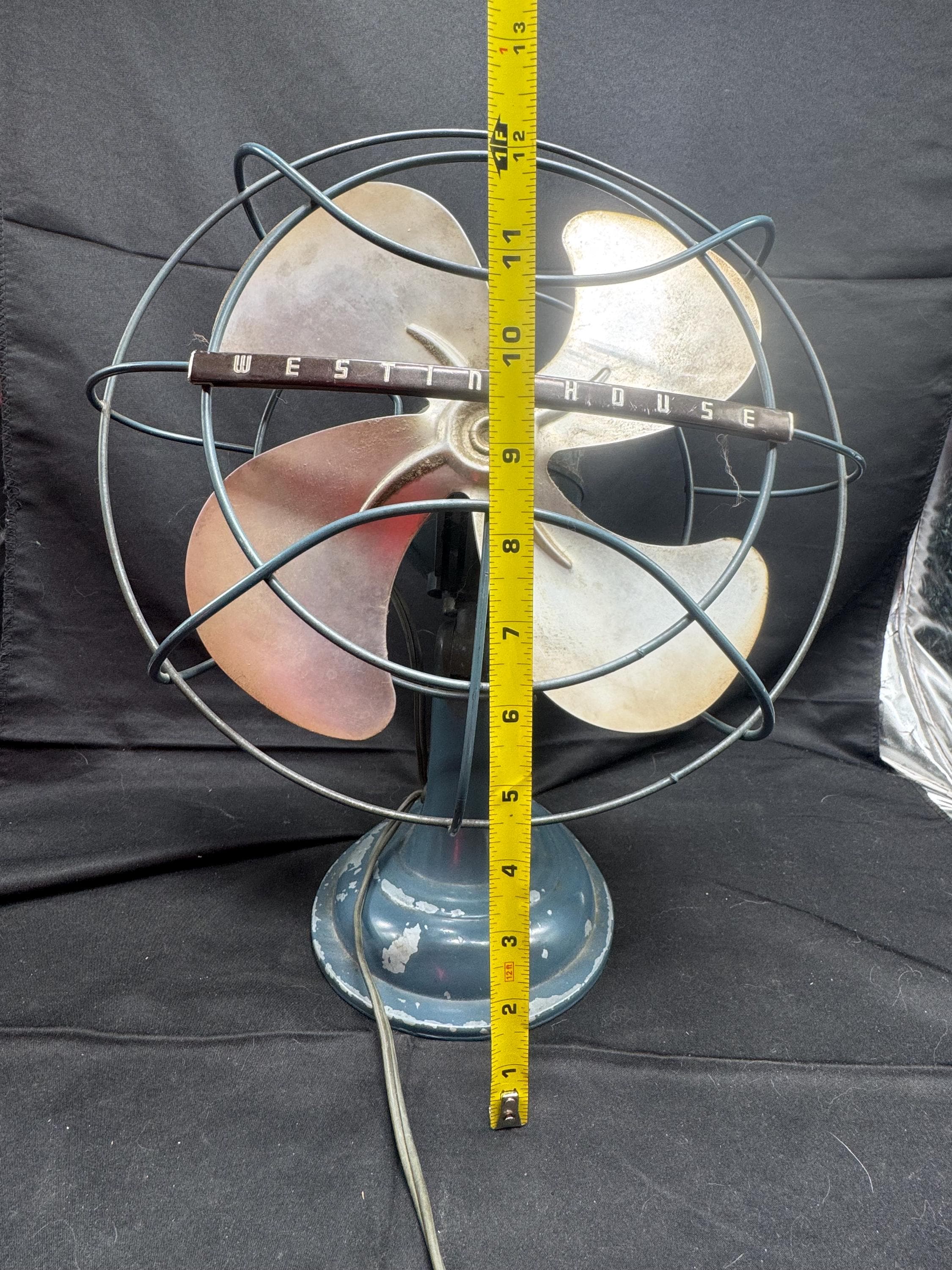 Amazing Vintage 1947 Westinghouse Oscillating Electric Fan WORKS