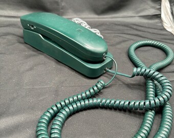 Téléphone filaire Conairphone vert vintage avec cordon extra long pour casque Works