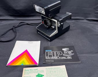 Vintage 1970's Polaroid Pronto! Land Instant Camera With Nissin