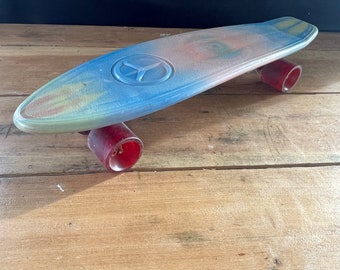 Vintage 1966 era Multi-Colored Plastic Mercedes Benz STUD-TRUCK Skateboard