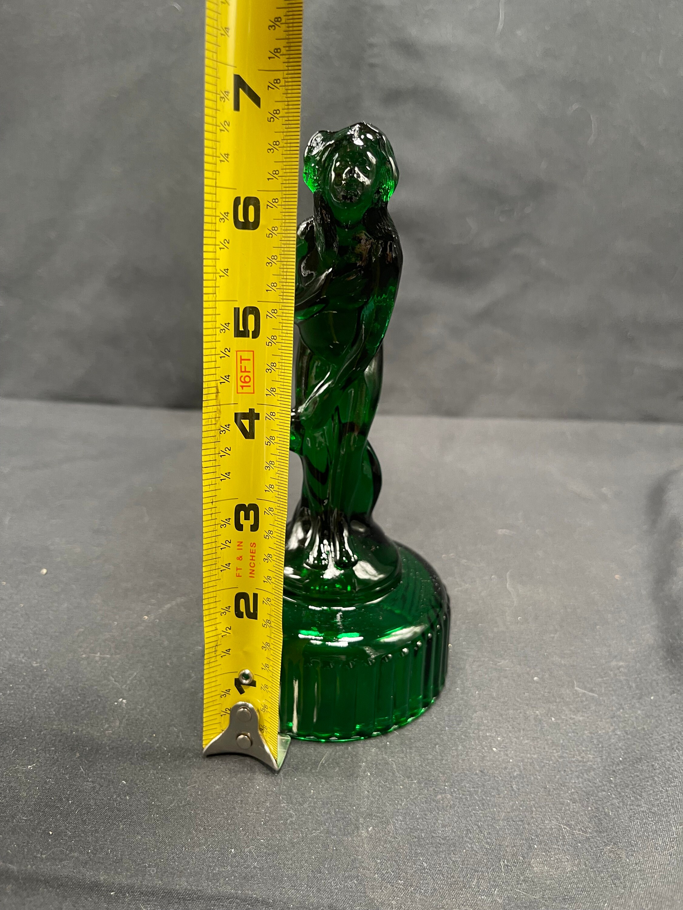Vintage Imperial Dark Green Glass Venus Rising/bashful Charlotte