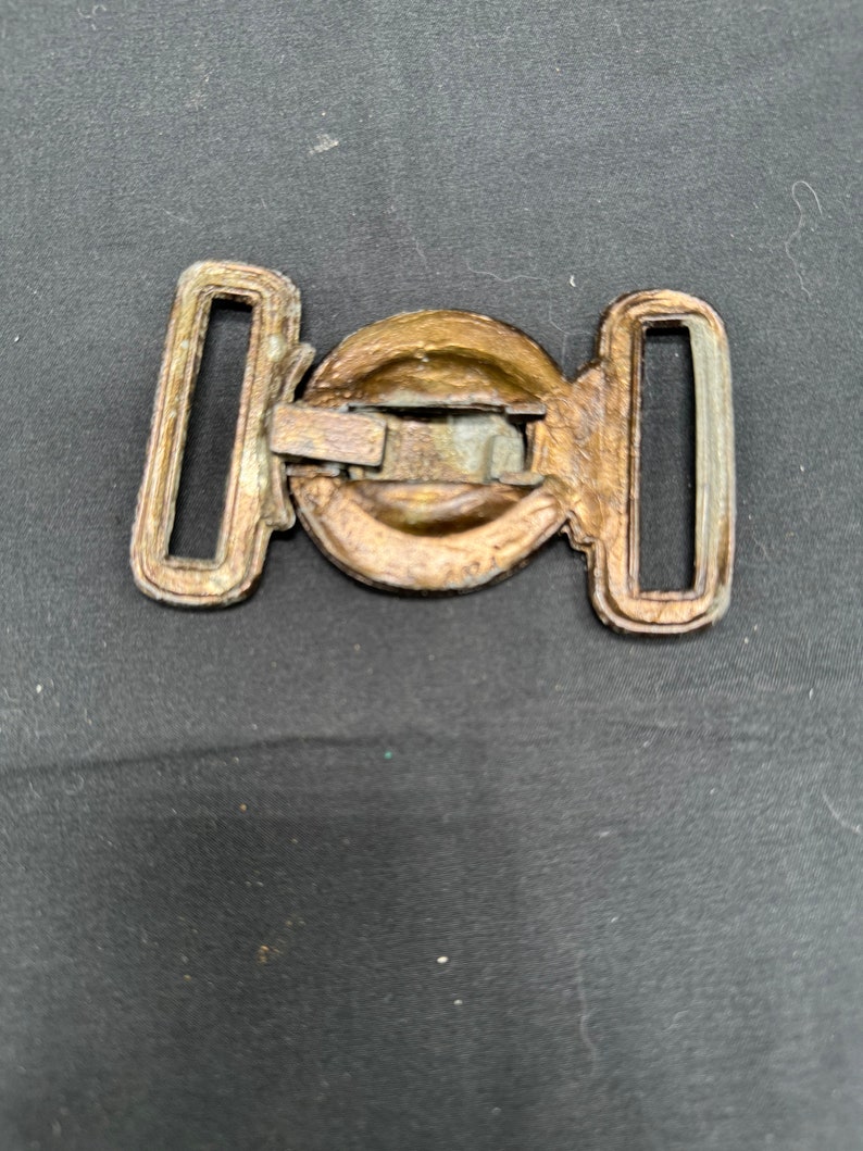 Antique British Army Cast Belt Buckle, Dieu Et Mon Droit 1902 image 2