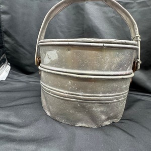 Vintage Buckeye Tin Coal Miner’s Meal Bucket