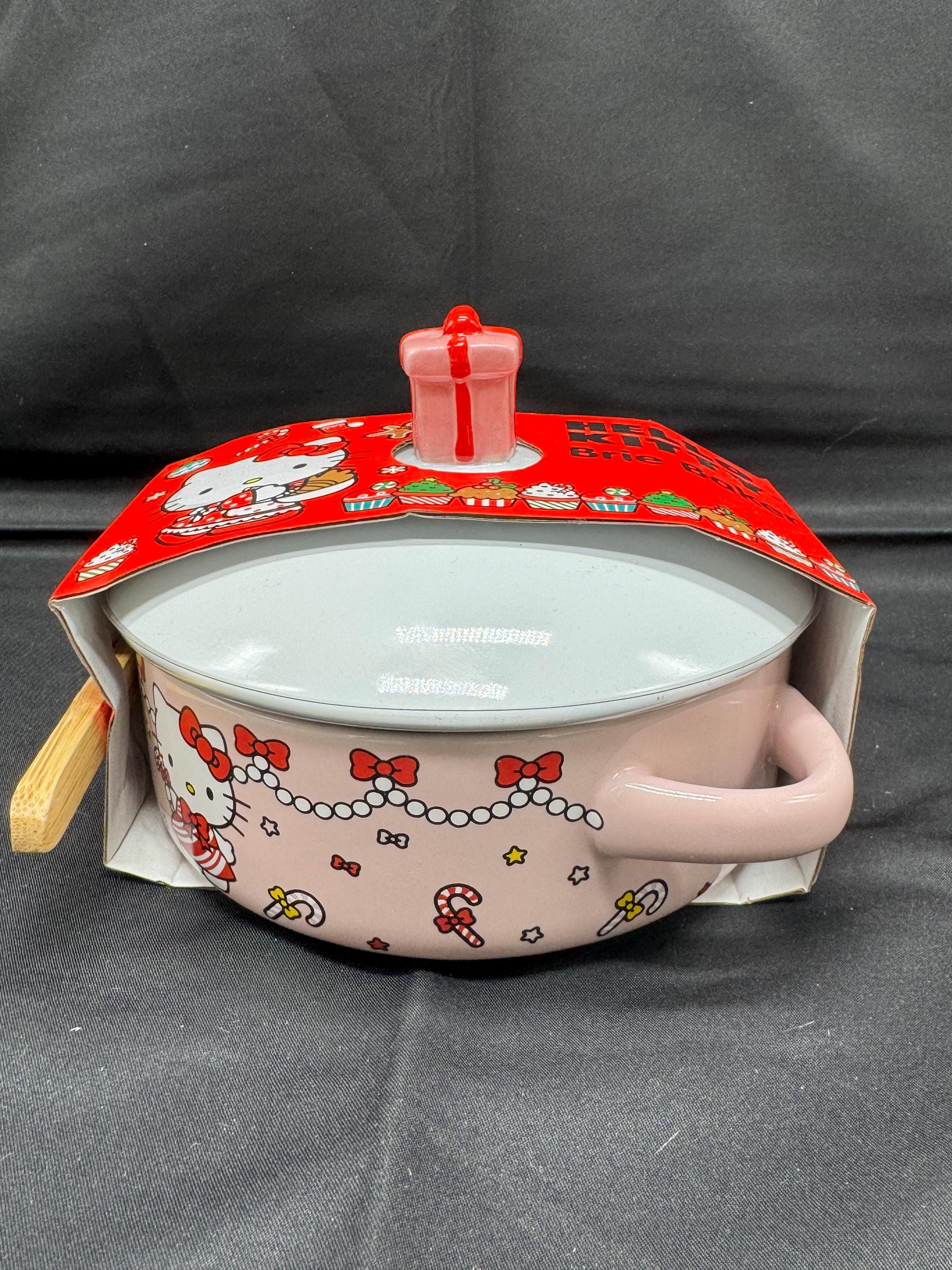 NEW Hello Kitty in Santa Suit Pink With Christmas Gift White Lid