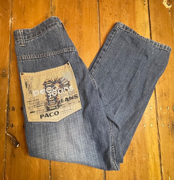 Vintage PACO Wide Leg Jeans 90s Y2K Denim - Size … - image 2