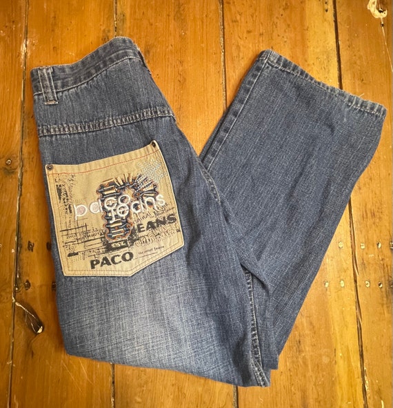 Vintage PACO Wide Leg Jeans 90s Y2K Denim - Size 31 X 31 - Etsy