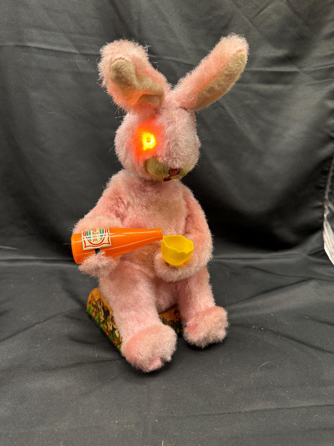 Vintage Alps Japan Battery Operated Carrot Juice Drinking Easter