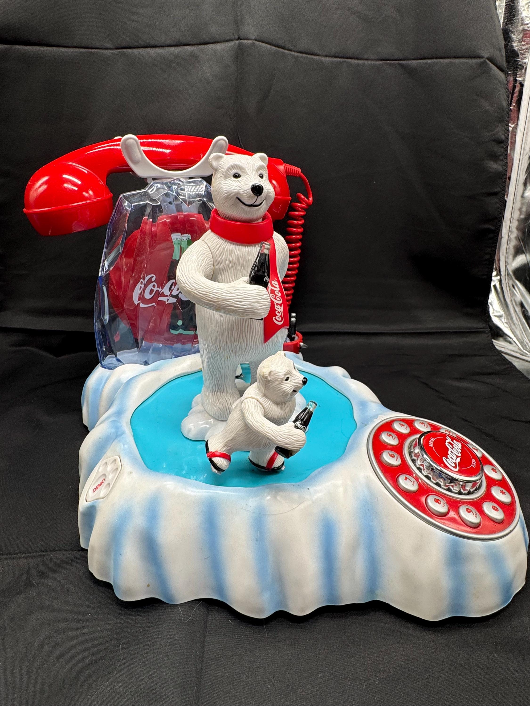 Vintage 2000 Coca Cola Animated Polar Bear Phone Coke Soda
