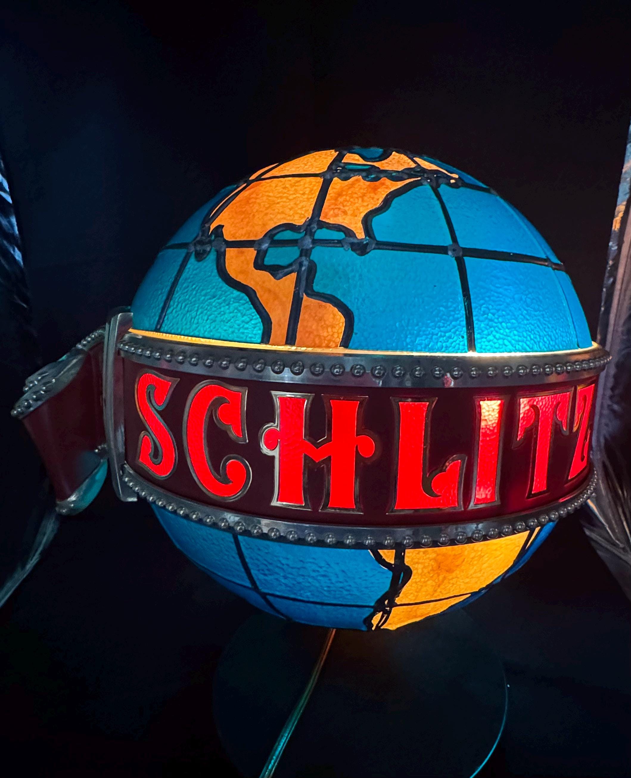 Vintage Large 1976 Schlitz Beer MOTION Globe Light Wall Sign Bar