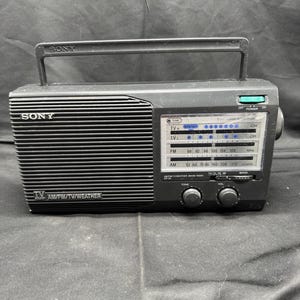 Vintage Sony ICF-36 Portable Weather Radio - Black-works - Etsy
