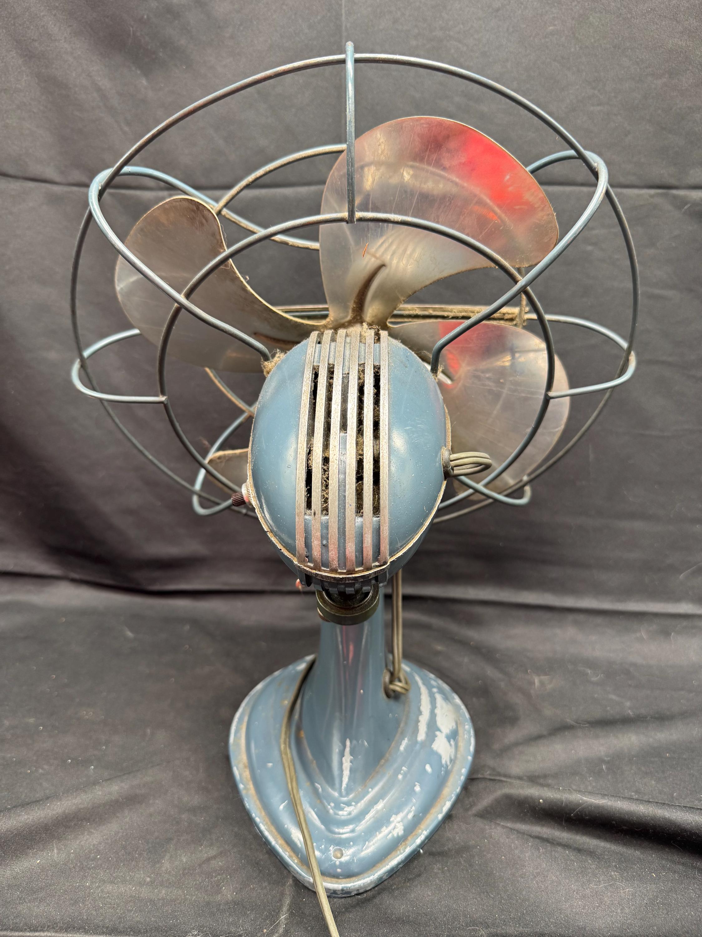 Amazing Vintage 1947 Westinghouse Oscillating Electric Fan WORKS