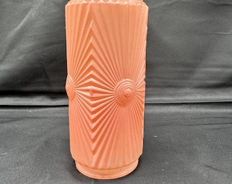Vintage Art Deco Pink Depression Glass Torpedo Boudoir Lamp Shade