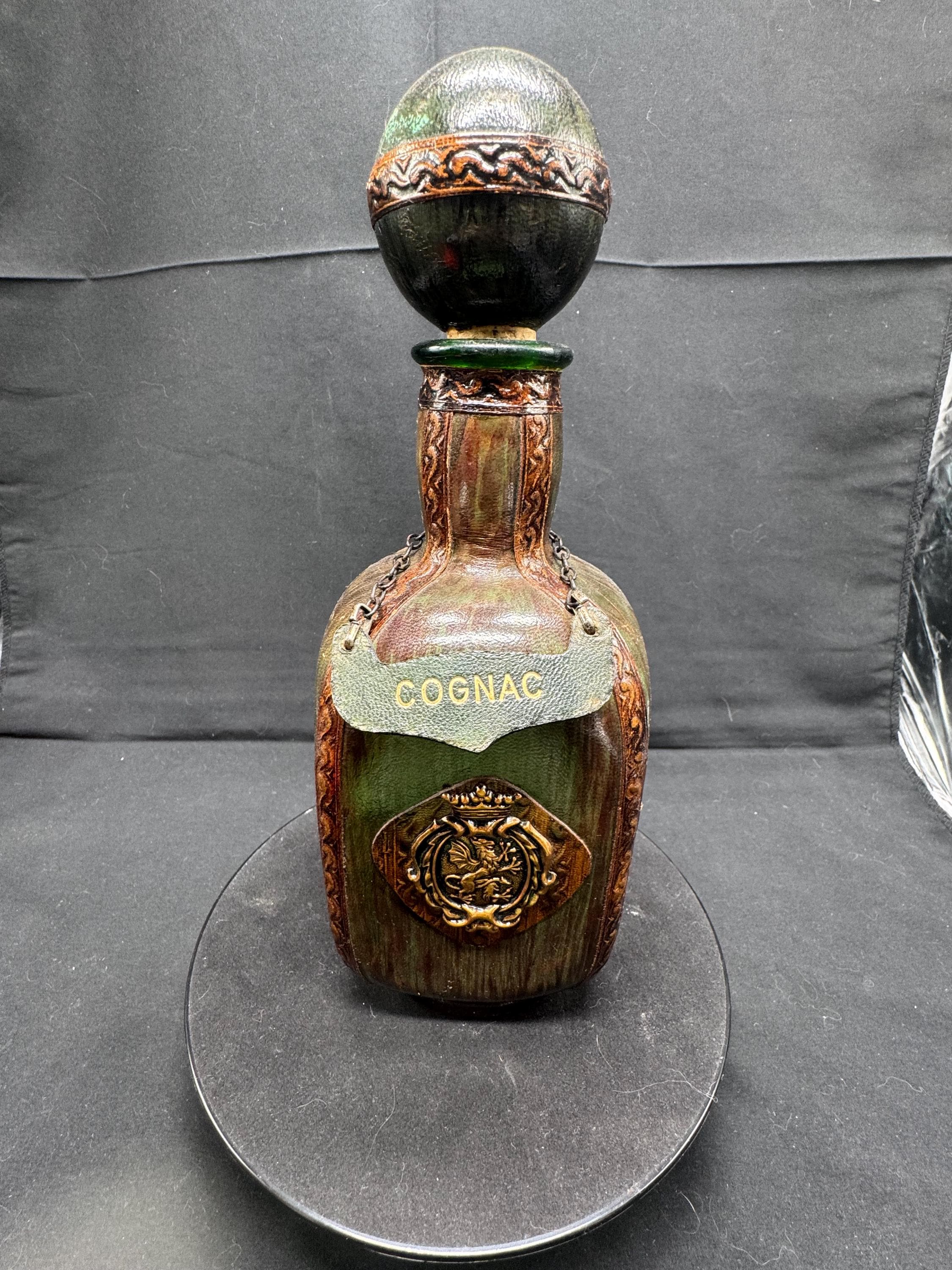 Vintage Italian Leather Wrapped Decanter - Etsy
