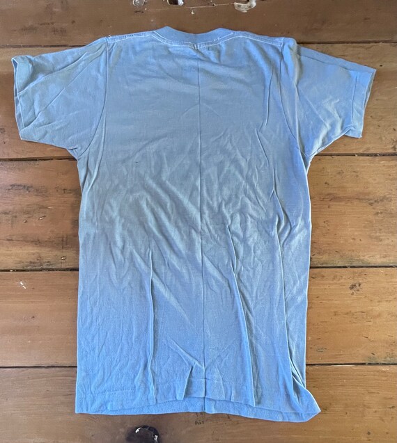 Vintage Single Stitch 1980's Blue NASA Space Shuttle T-Shirt Size Small please see measurements View 2