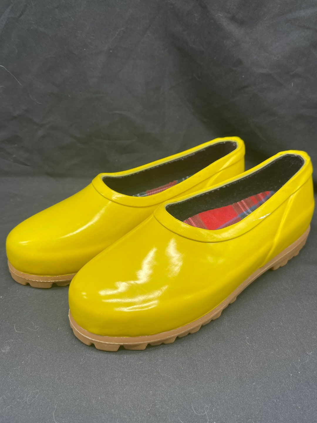 70s/80s Vintage Mid West Yellow Rubber Rain Shoes Size 6 - Etsy