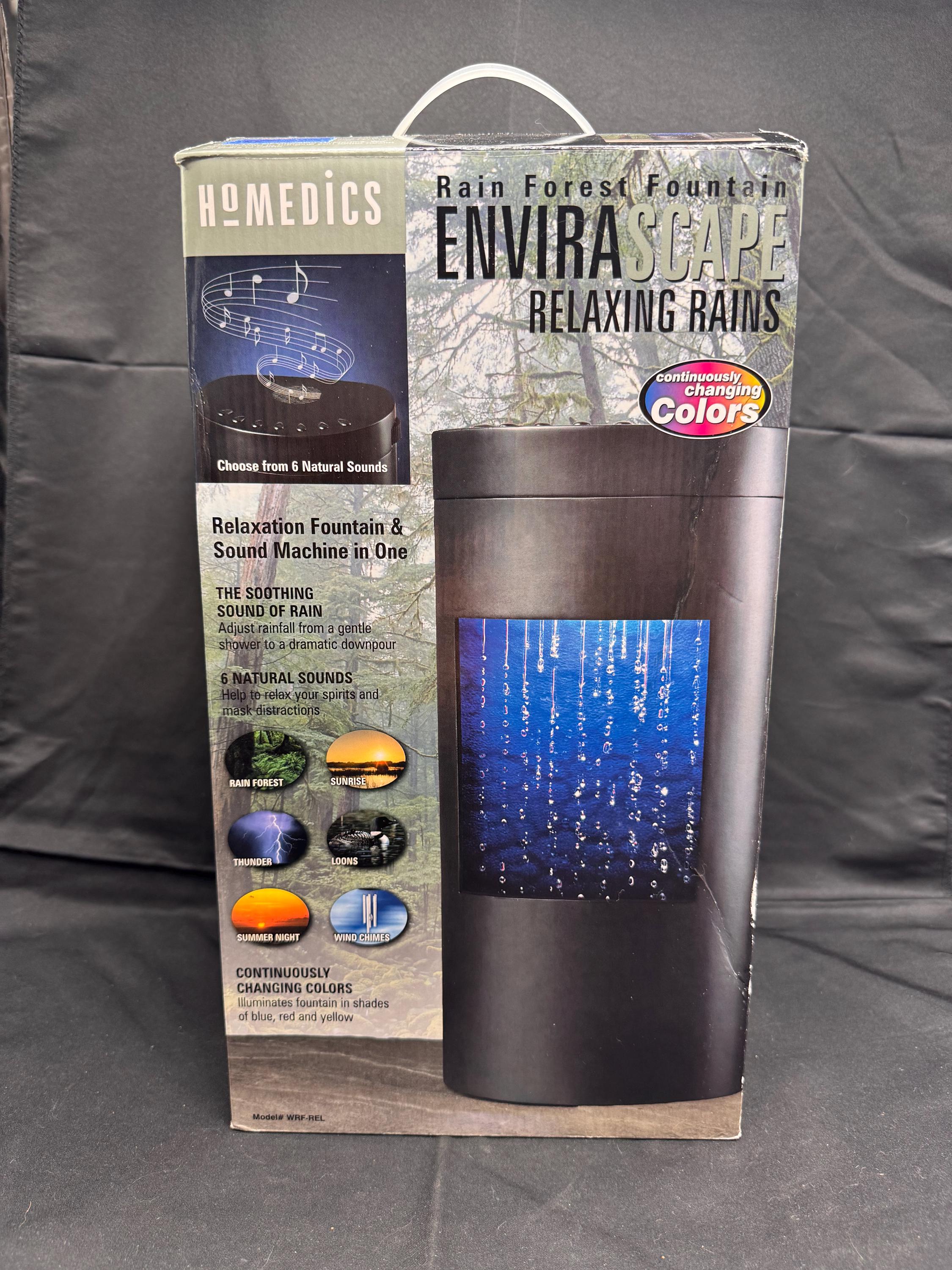 Homedics WRF-REL Envirascape Rain Forest Fountain Relaxing Rains