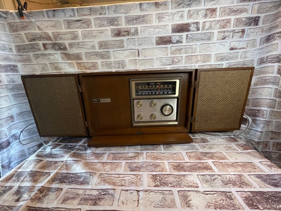 Vintage MCM General Electric AM/FM Folding Speaker Static