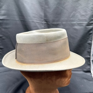Vintage Royal Stetson grijze wolvilt Fedora maat 7 heeft wat liefde nodig