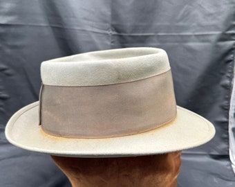 Vintage Royal Stetson Gray Wool Felt Fedora Size 7 Needs some Love