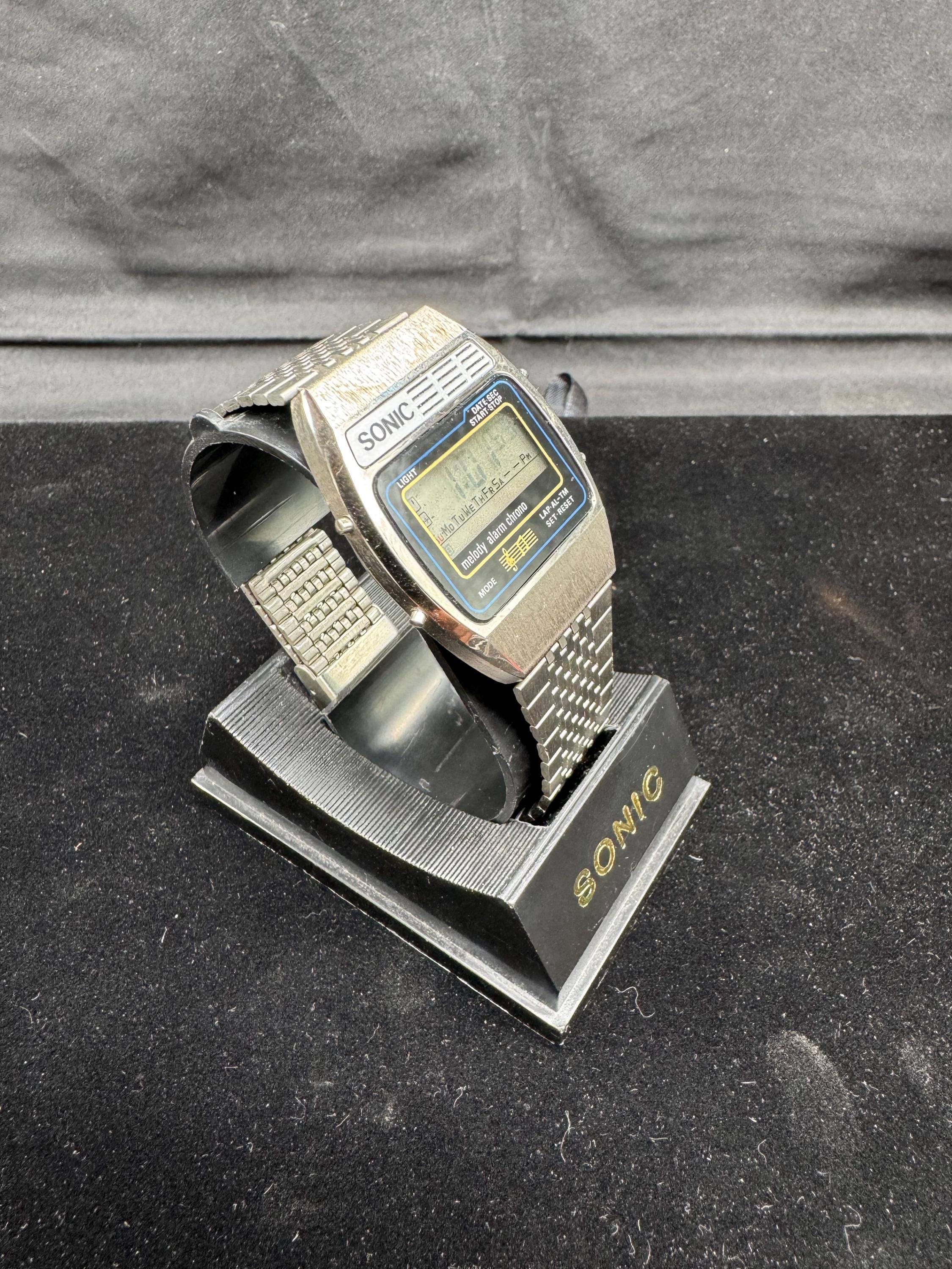 ソダシ 腕時計 Vintage 1979 Sonic Quartz Digital Wrist Watch Melody Alarm