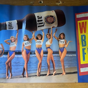 Vintage 1980s Miller Lite Beer Way Big Fun Beer Advertisement