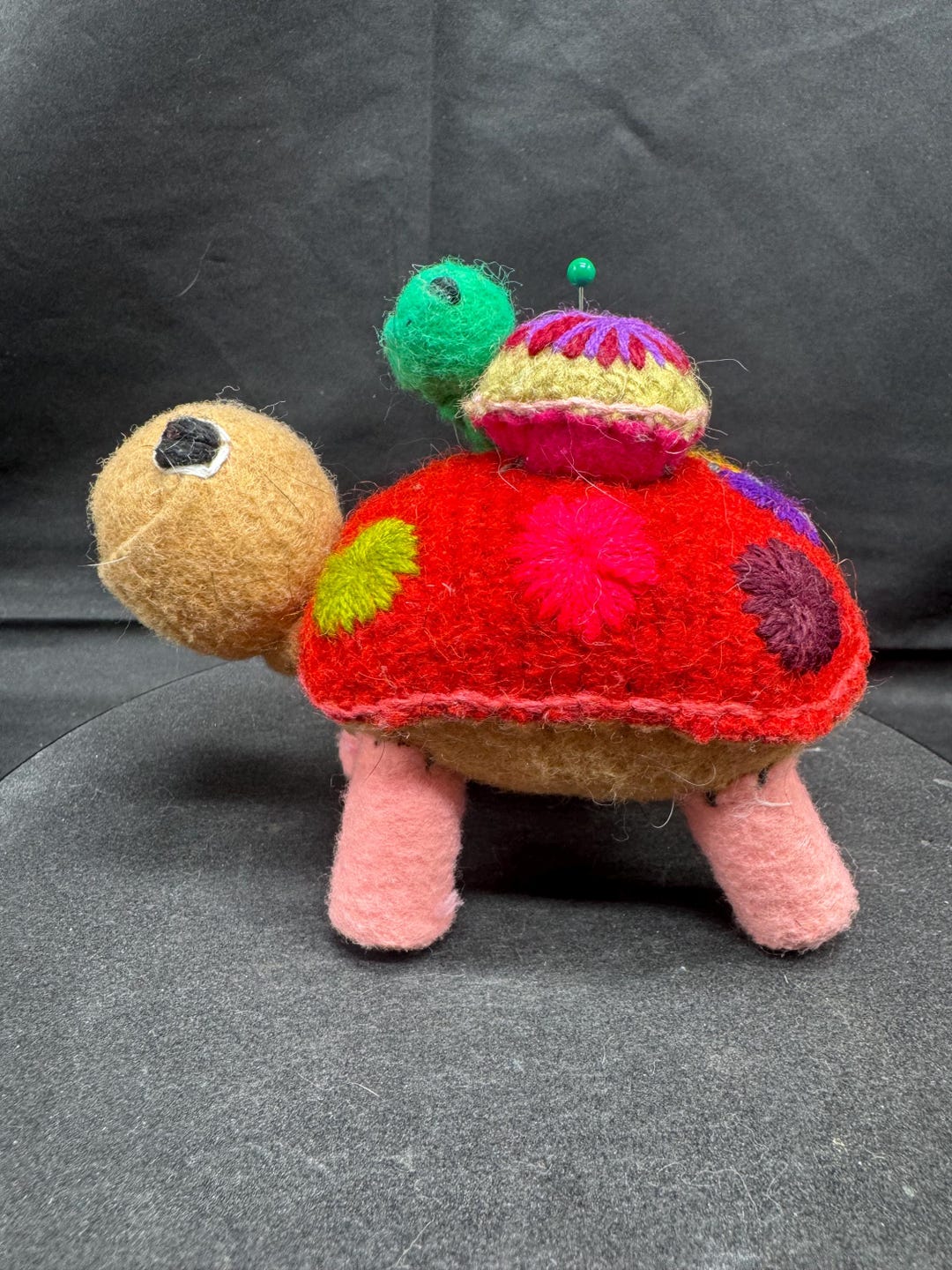 Vintage Felt Turtle W/baby Turtle on Top of Shell Wool Pin Cushion - Etsy