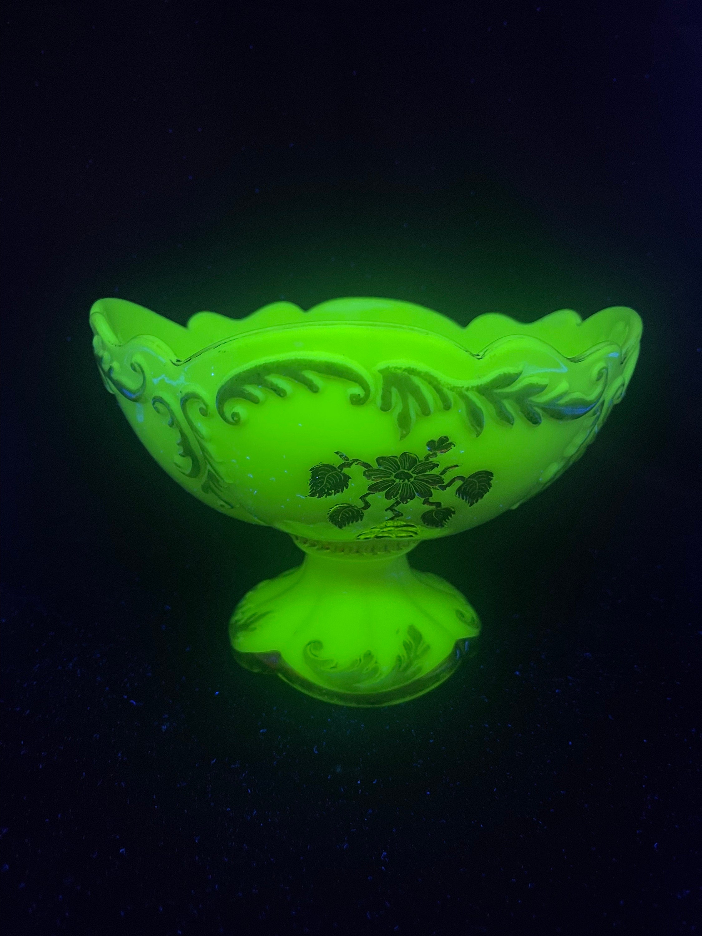 ヴィンテージ 特大 ノースウッド インタリオ パターン カスタード