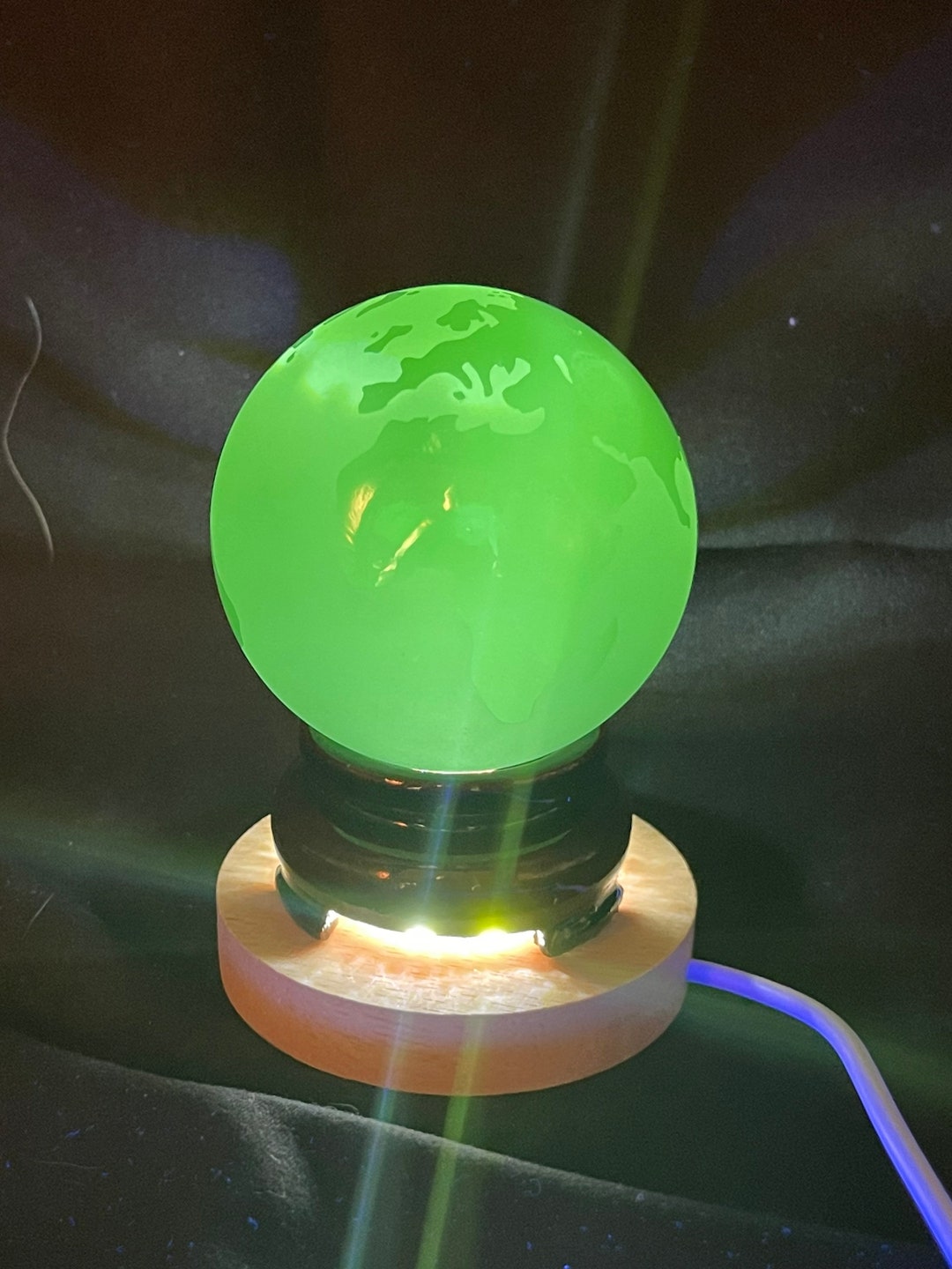 Vintage Resin Desk Lamp Globe Etsy