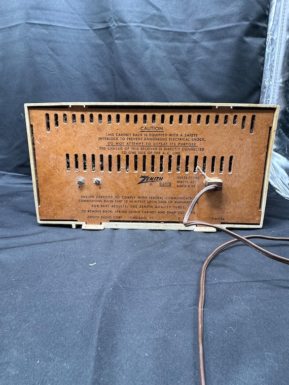 Vintage 1950's Zenith AM/FM Radio Model S-64184 Works - Etsy