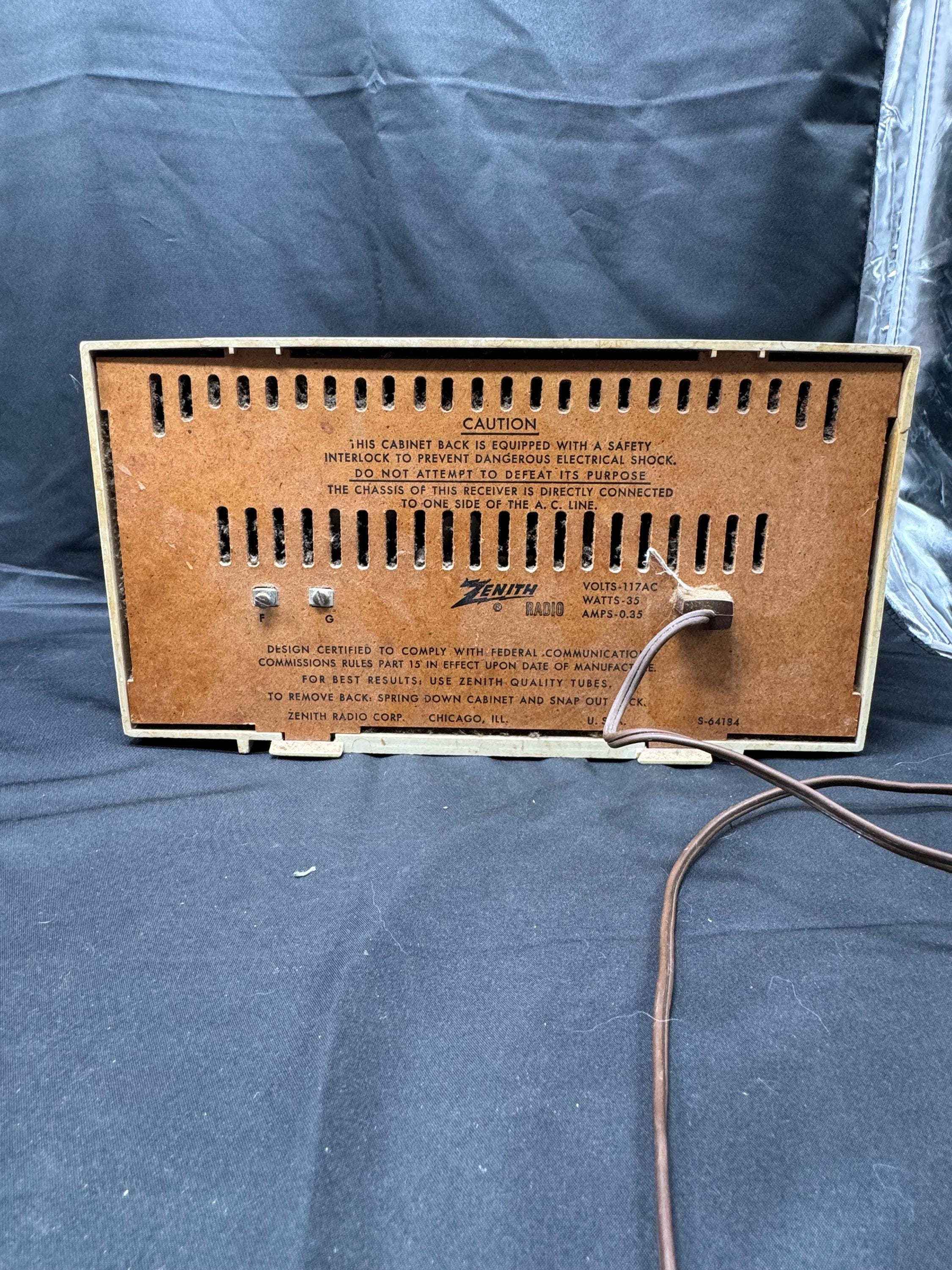 Vintage 1950's Zenith AM/FM Radio Model S-64184 Works - Etsy