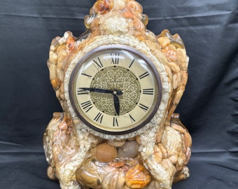 Vintage Lawrence Lanshire Vomit Clock Resin Stone Vintage 1960-70s Not Tested